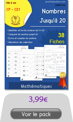 Apprendre les nombres jusqu'à 20 - Compter de 0 à 20