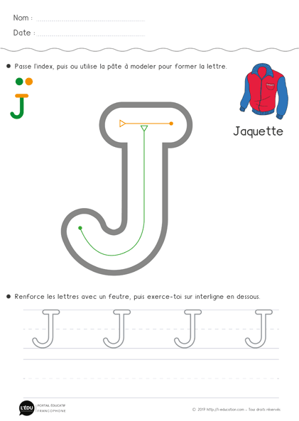 minuscule script - la lettre j