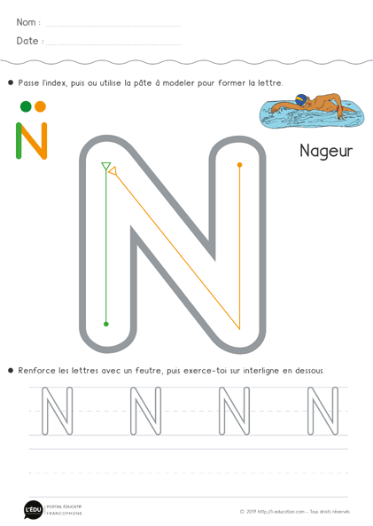 minuscule script - la lettre n