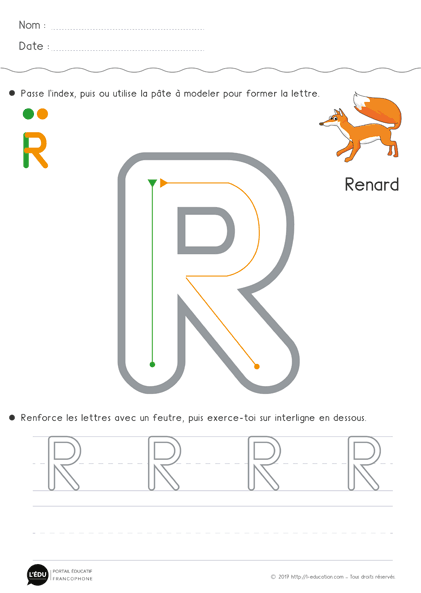 minuscule script - la lettre r 