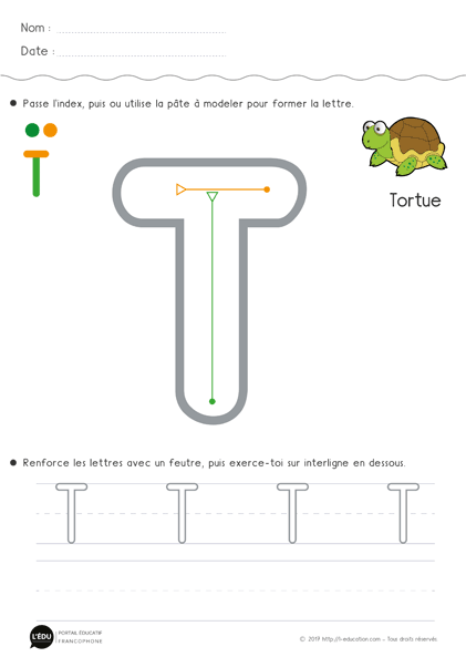 minuscule script - la lettre t 