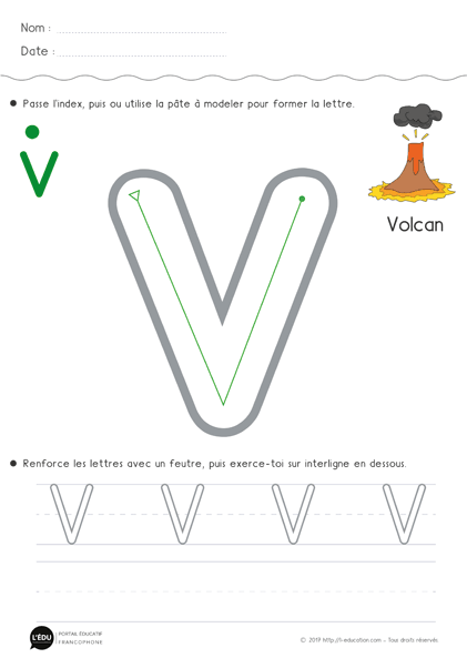 minuscule script - la lettre v 