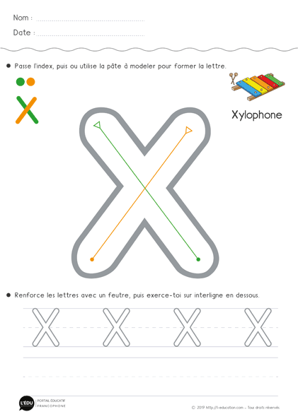 minuscule script - la lettre x 