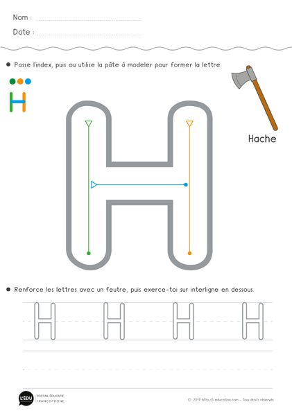 minuscule script - la lettre h