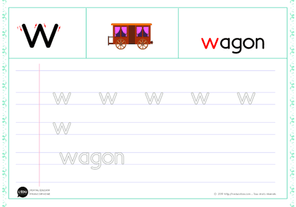 w minuscule script