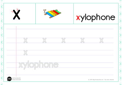 x minuscule script