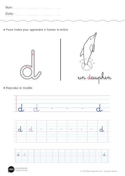 écriture cursive cp ce1 - la lettre d