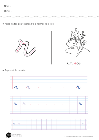 r minuscule cursive CP CE1 CE2