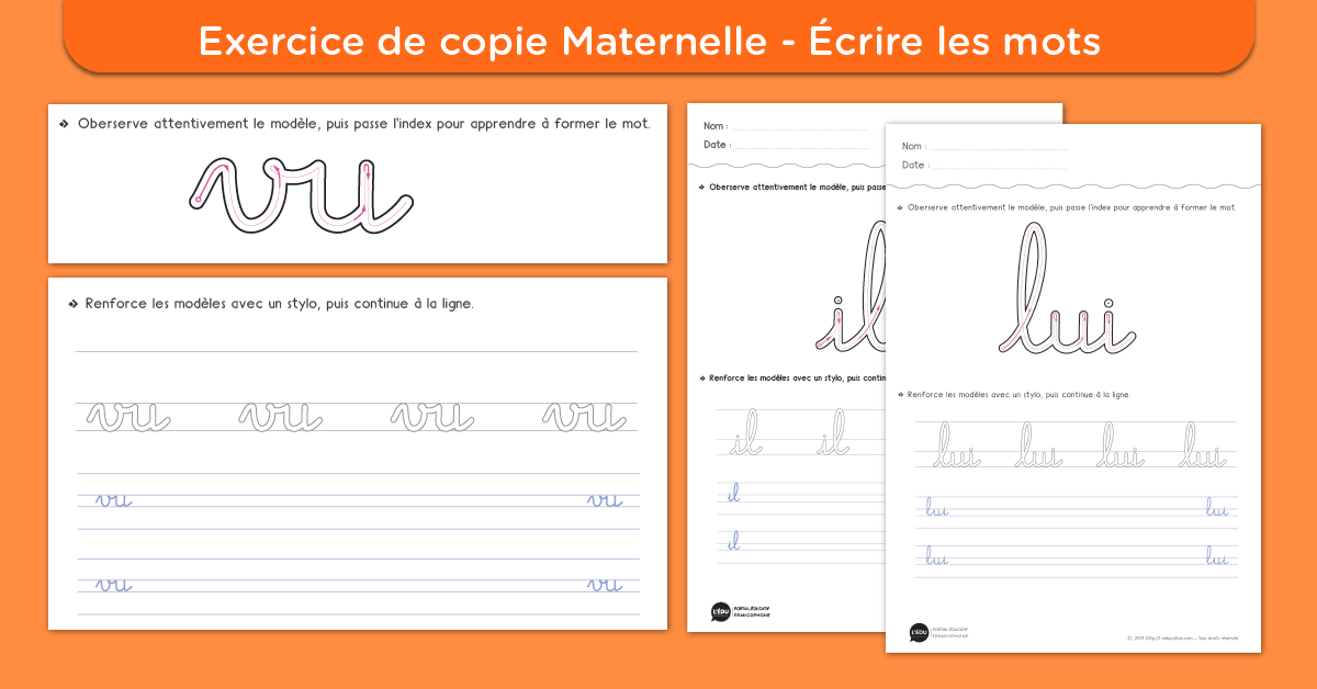écriture Maternelle MS