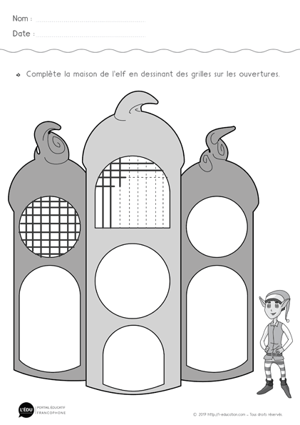 Graphisme le quadrillage en Maternelle - Les grilles des ouvertures