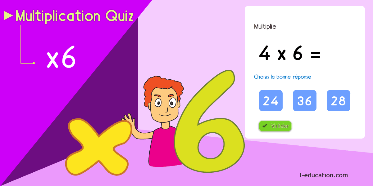 Multiplier par 6 fiches à imprimer - Cours & Jeu table de multiplication de 6 CP CE1