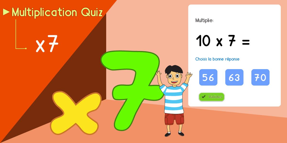 Multiplier par 7 fiches à imprimer - Cours & Jeu table de multiplication de 7 CP CE1