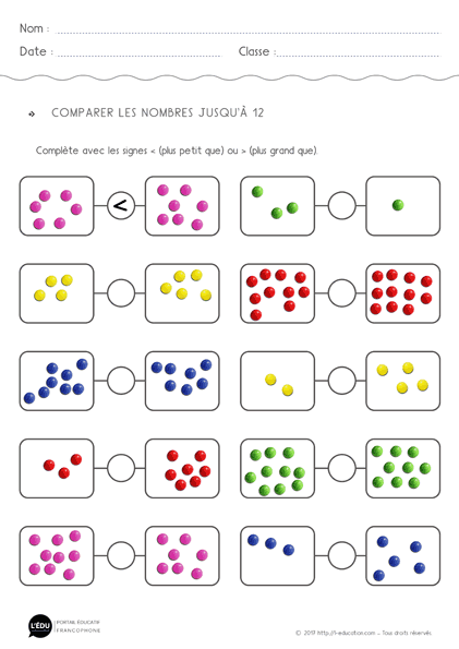 apprendre à compter jusqu'à 12