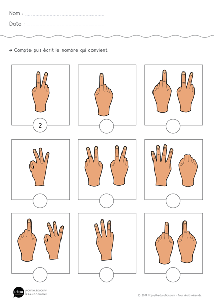 Apprendre à compter jusqu'à 4 - exercice 04