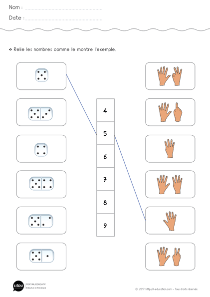 Apprendre à compter jusqu’à 9 - exercice 04